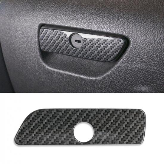 Co-Pilot Storage Box Handle Frame Trim For Ford Explorer 13-19 ABS Carbon Fiber