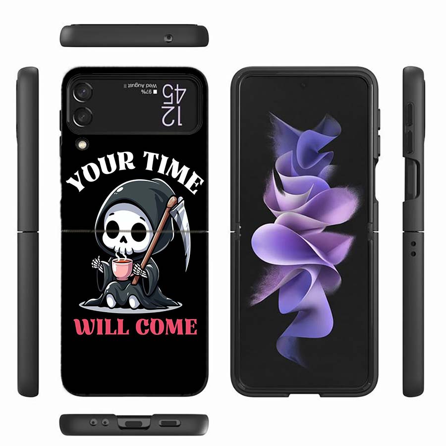 

Cute And Quirky Reaper Phone Case For Samsung Z Flip 6 7 5G Z Flip 5 Galaxy Z Flip 3 4 5G ZFlip Shockproof Hard Cover TPU PC Coq Galaxy Z Flip 7 5G