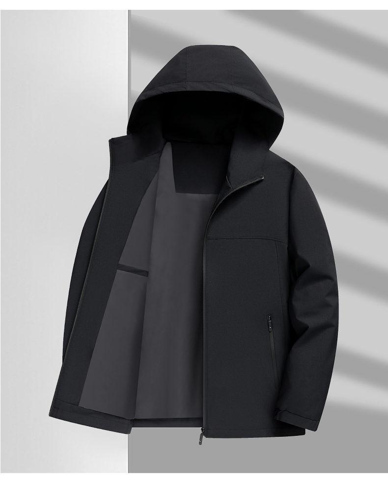 Men's Thin Hooded Cropped Jacket: Spring-Autumn 2026 Business Casual Outerwear