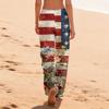 Women's Casual Fashion Comfort Pajama Pants Print Drawstring Pants Full Length Long