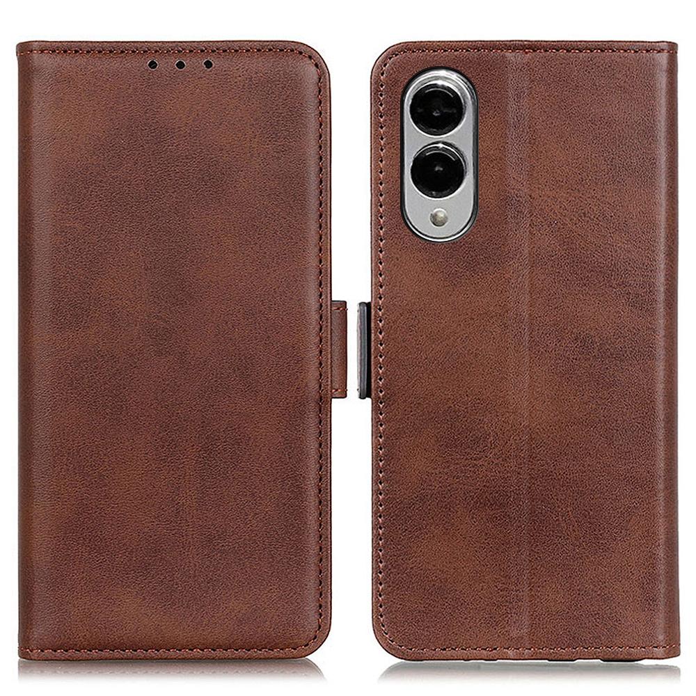 

Для Samsung Galaxy S25 Edge Чохол-підставка Текстура коров ячої шкіри Шкірзамінник PU Чохол для телефону E