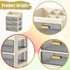 Desk Organizer Cosmetic Storage Box Modern with Compartments and Drawers Skincare for