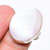 Mother Of Pearl Gemstone Handmade 925 Sterling Silver Jewelry Ring Size 5.5 KJ-490