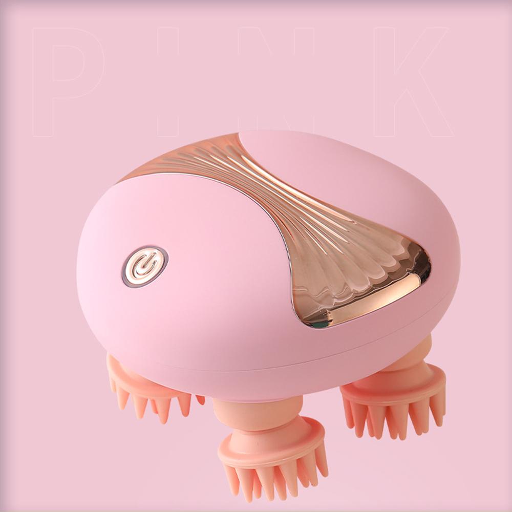 

Electric Scalp Massager Head Massager Portable Shoulder Neck Deep Tissue Kneading Massage for Stress Relief and Relaxation розовый