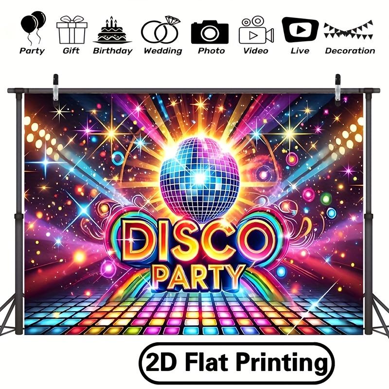2D Flat Banner -1 Piece Gorgeous Disco Party Background Cloth - Color Photography Background Banner
