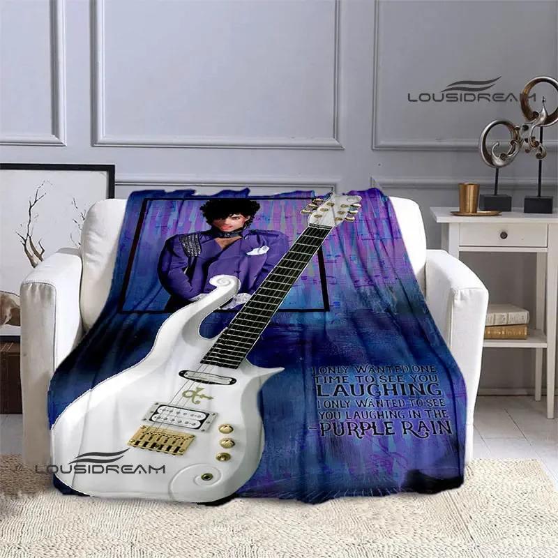 Singer Prince Purple Rain printied blanket warm beautiful flannel soft and comfortable blanket home travel blanket birthday gift