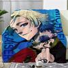 Anime B-Blue Locks Throw Soft Warm Flannel Fleece Throw Blanket, Cozy Plush for Sofa Bed & All Seasons