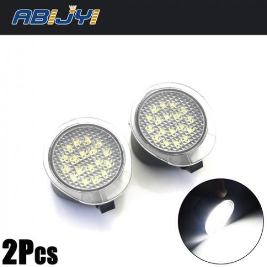 2Pcs White LED Side Mirror Puddle Lights For 2007- Toyota Tundra Sequoia