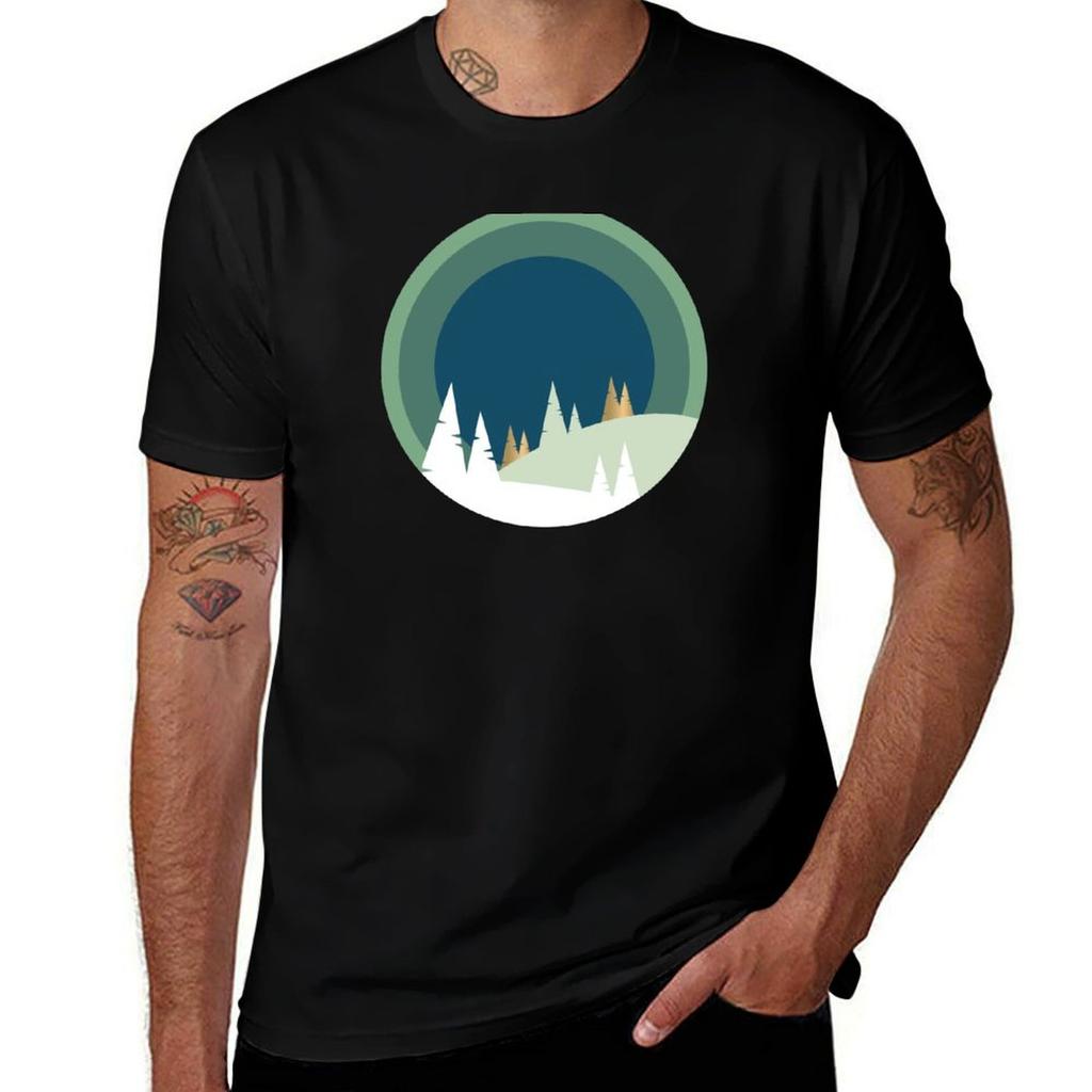 Geometric Minimalist Landscape Tshirt Quick Dry Outdoor Sports Tshirt