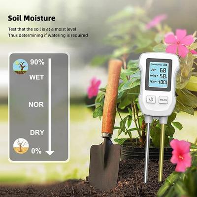 3 In 1 Digital Lcd Soil Meter Temperature Humidity Ph Meter With Backlight Plant Measuring Instrument For Flower Plants Garden