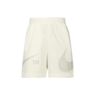 Einfarbige Logo-Print Elastische Taille Shorts Herren Unterteile Weiß DD5998-133