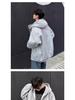 Autumn Men's Space Cotton Hooded Heavyweight Hoodie: Versatile Solid Color Jacket for Couples - Suitable for Spring and Autumn.