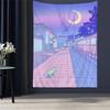 Vaporwave Neon City Street Colorful Tapestry Wall Hanging Hanging Tarot Hippie Wall Rugs Dorm Wall Art Decor