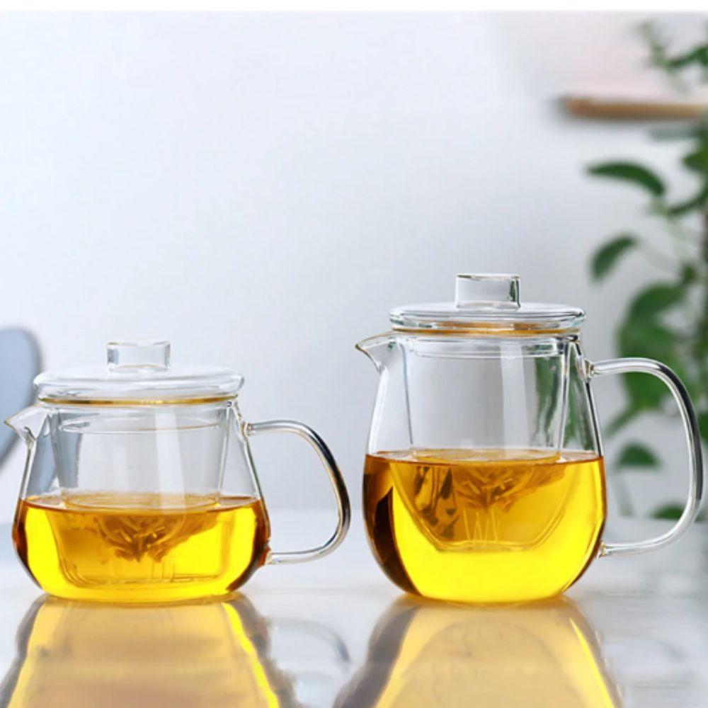 Heat Resistant Tea Cup Set High Boron Silicon Flower Teapot Glass Teapot Chinese Tea Ceremony