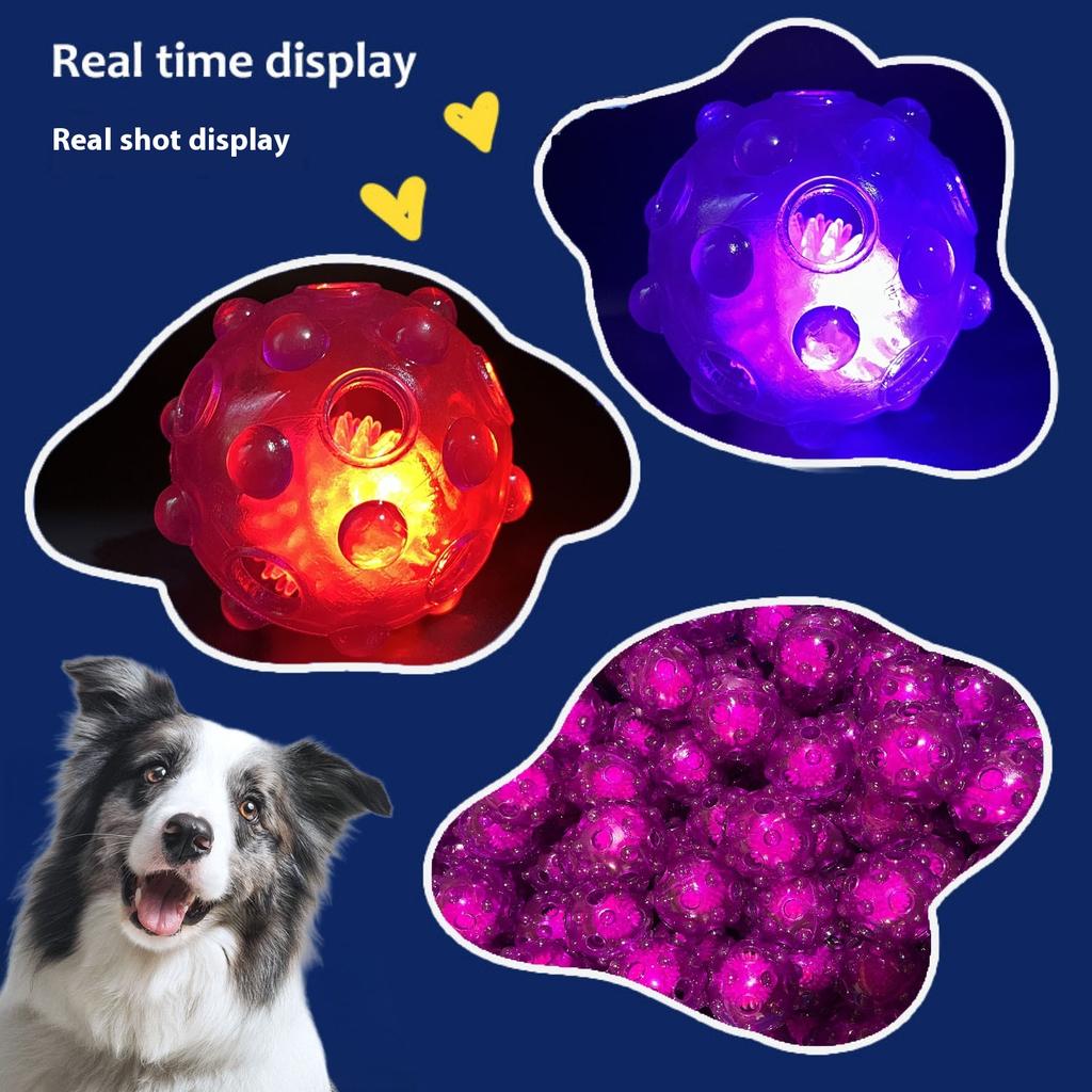 Sound luminous puppy toy flash ball puppy interactive self-pleasure and boredom pet toy