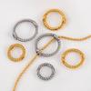 5pcs 304 Stainless Steel Twisted Torus Beads Versatile For DIY Necklace Bracelet Spacer Beads Wholesale Loose Beading Supplies