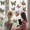 20pcs Window Decals for Bird Strikes, Anti Collision Window Clings, Rainbow Reflection Window Sticker, Butterfly Style Sun Catcher Stickers for Glass