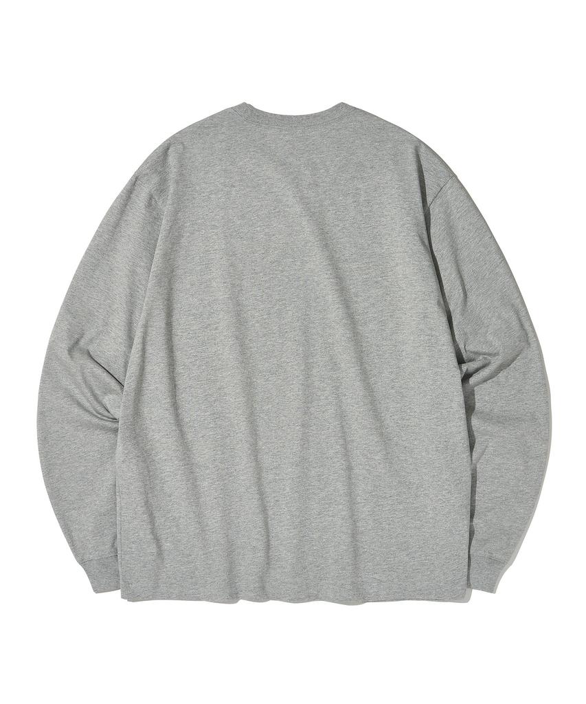 URBANDTYPE Sky Dog Long Sleeve T-Shirt_Melange Gray