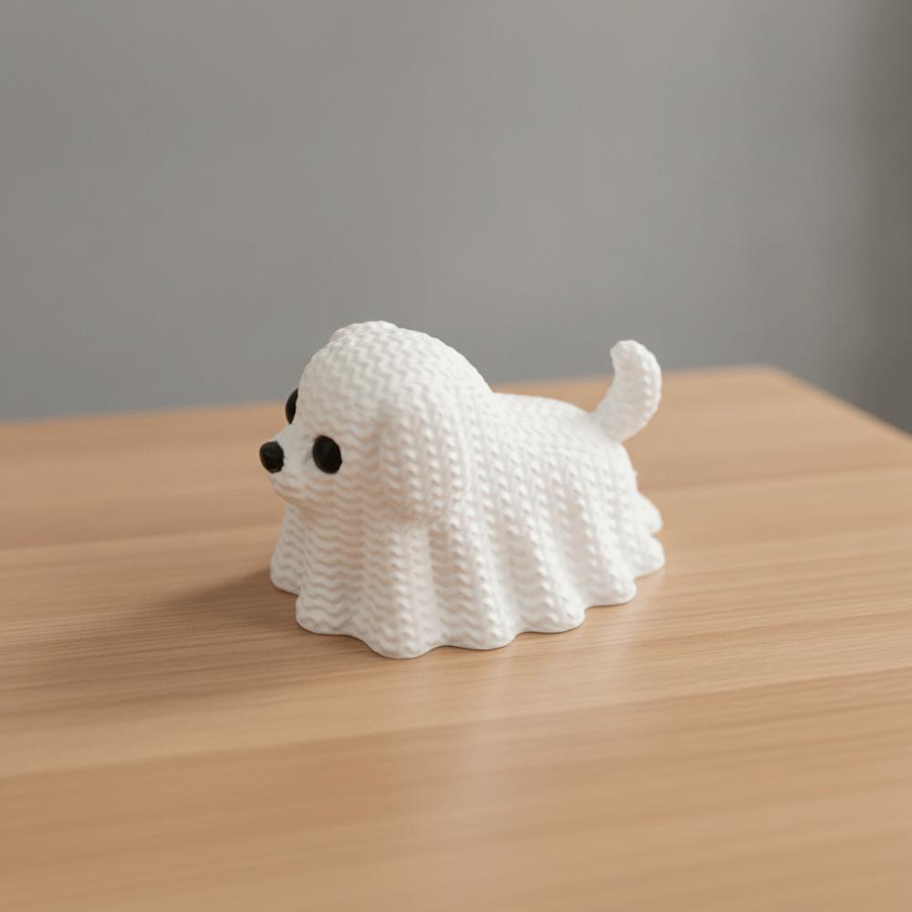 Knitted Texture Ghost Cat Dog Desktop Ornaments Mini Ghost Cat Dog Statue Study