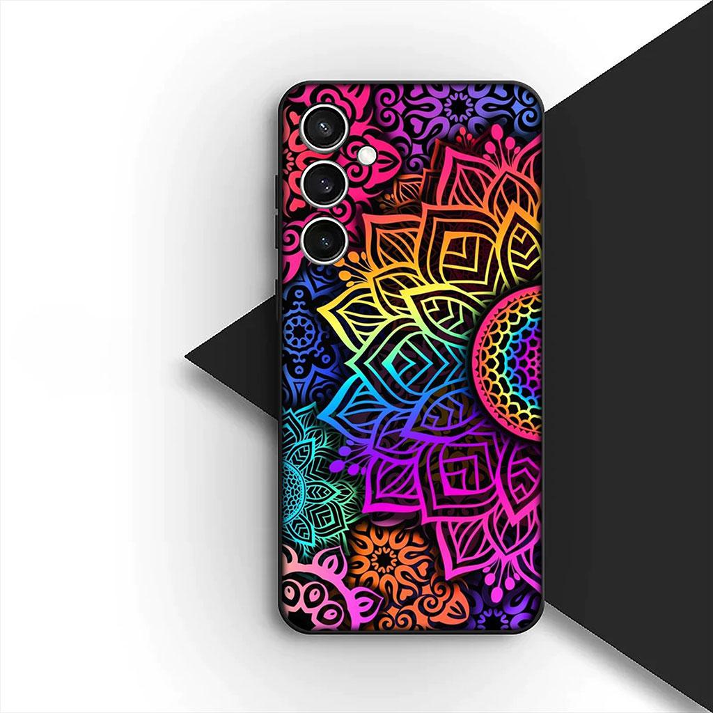 Cover for Motorola Moto G86 G57 E14 E15 G14 G34 G35 G84 G24 A54 G15 Power E22 Case Floral Paisley Mandala flower Wood Texture