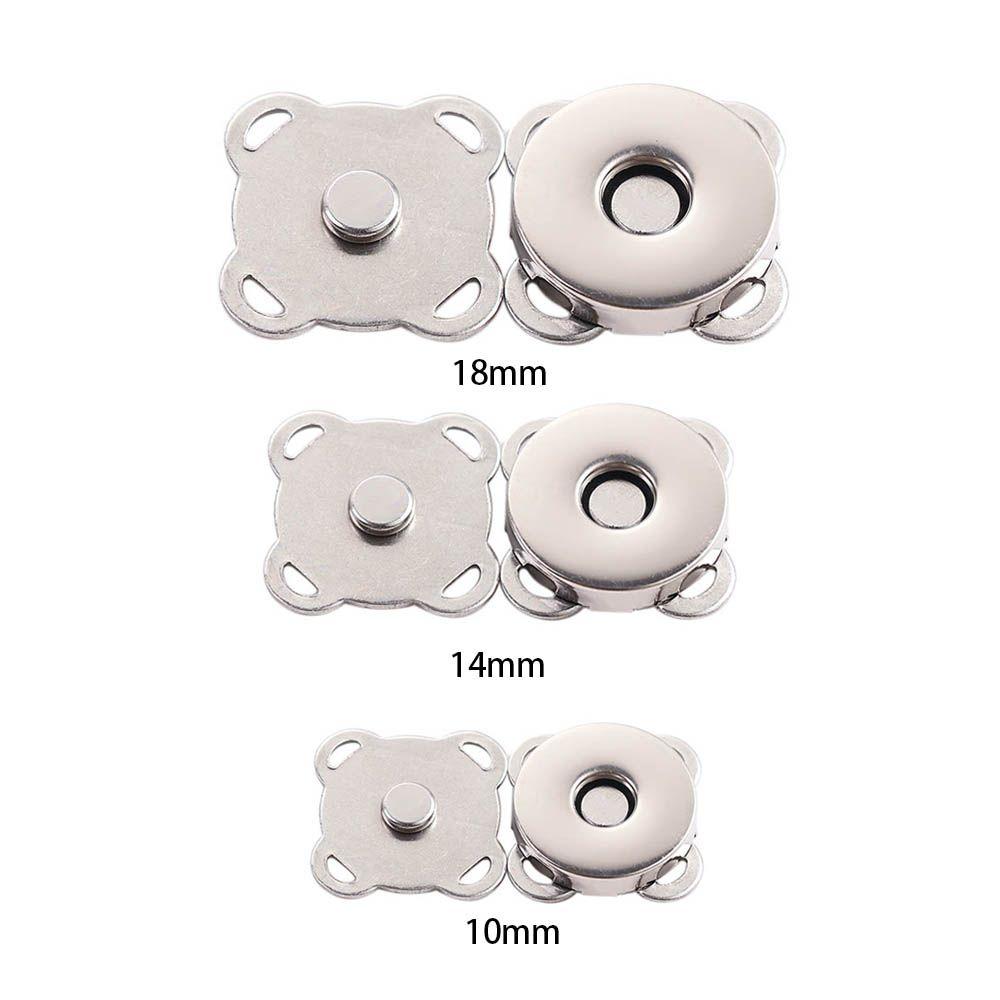 Silvery Bronze Plum Shape Craft Clasp Closures Metal DIY Accessories Snaps Adsorption Buckle Buttons