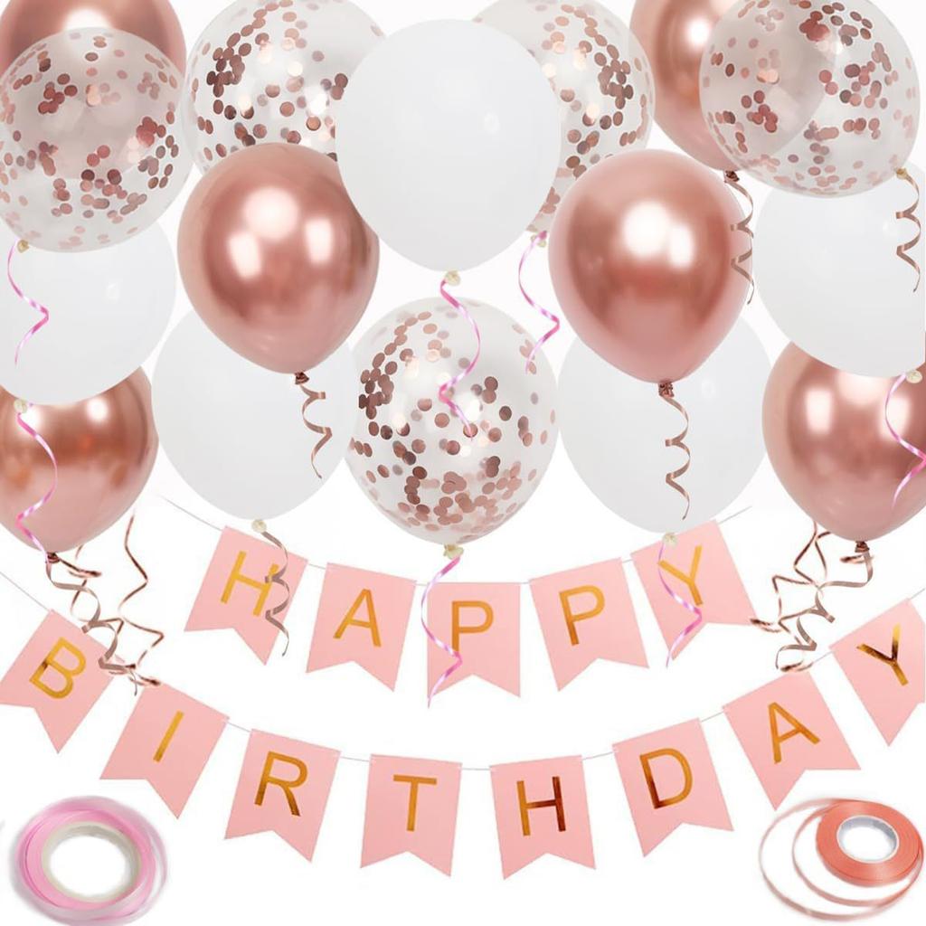 19 Pieces Birthday Party Balloon Set Happy Birthday Banner Garland Balloon Decorations for Birthday Party Supplies
