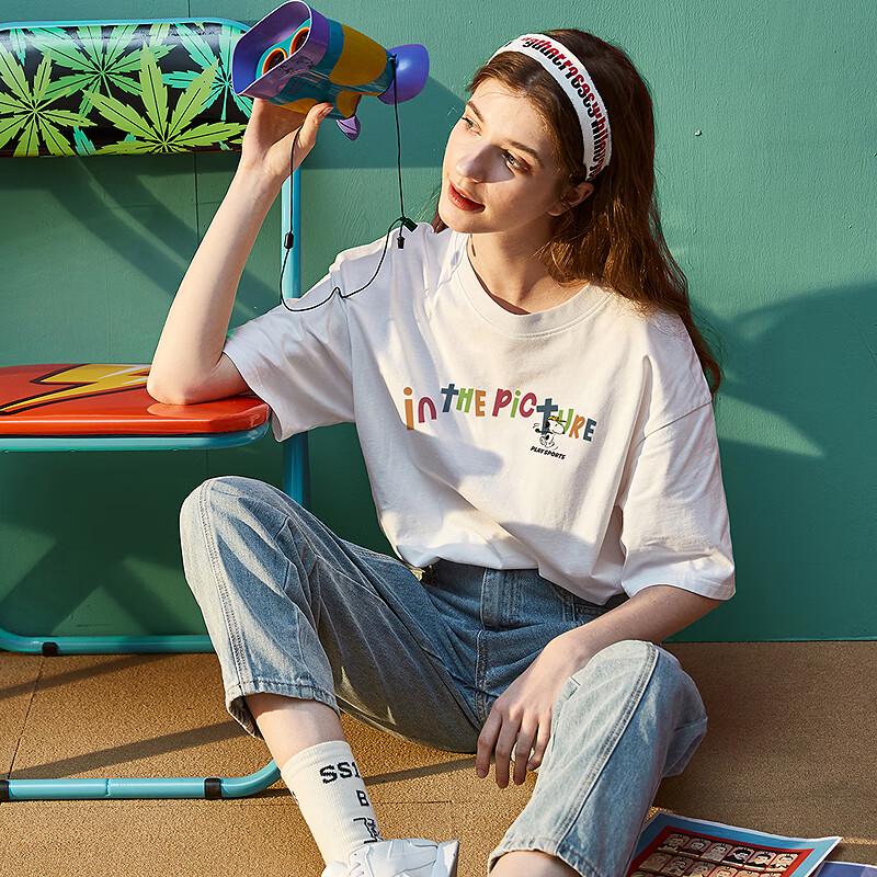 TonLion Women s 2025 Summer Snoopy Letter Print Short Sleeve T-shirt XL