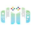 EXtremeRate Controlador de Mão Caixa de Habitação Compatível com Switch Joycon e Switch OLED Clear Gradient Color Substituição Shell DIY Substituição Case