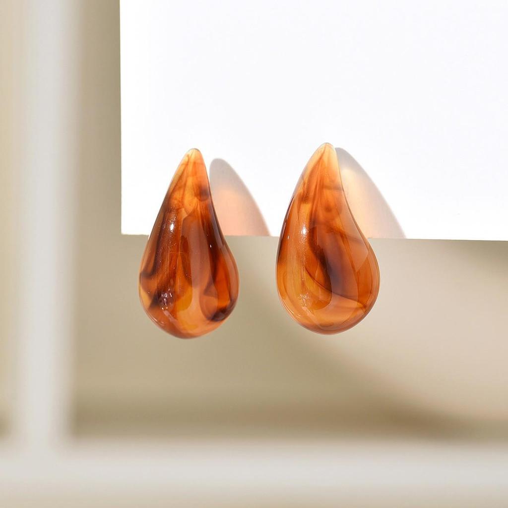 Plump Water Drop Acrylic Dangle Earrings - Simple & Fashionable Jewelry for Women