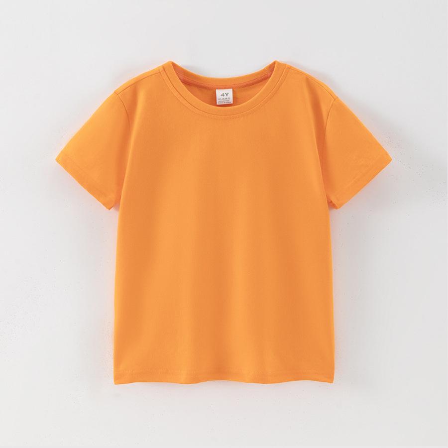 Kids Shoulder Short Sleeve T-Shirt, Pure Cotton Round Neck Summer New Children's Clothing Support Custom Print