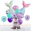 Mermaid-Themed Cartoon Tail Balloons Set for Kids' Birthday Party Decoration