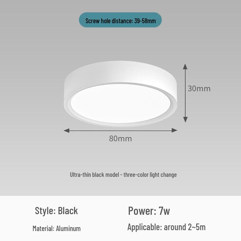 Round Surface-Mounted LED Ceiling Light for Living Room, Bedroom, Entrance, Corridor, Aisle, Home Spotlight