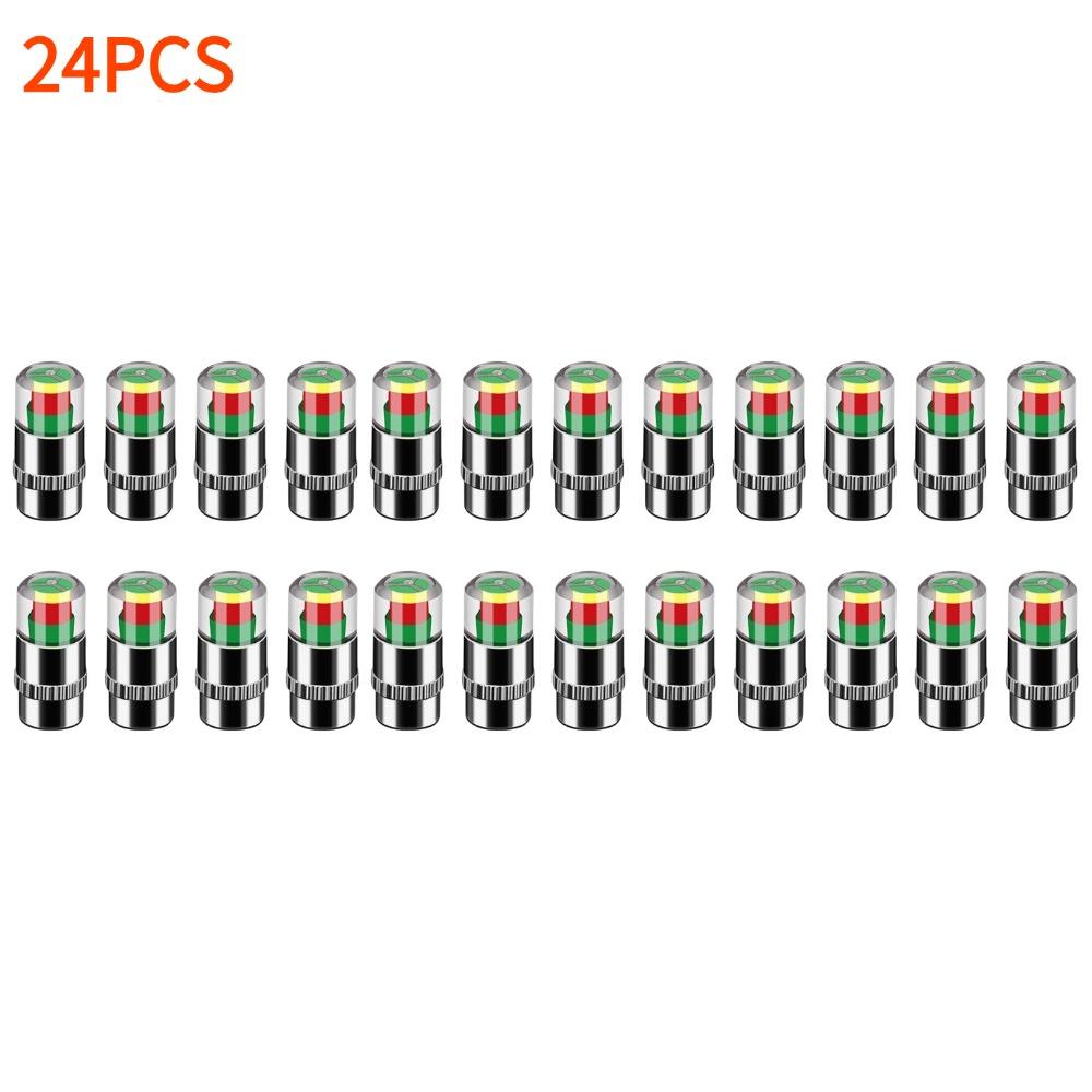 Cars Tire Air Pressure Monitor Alert 4Pcs/set Indicator Tire Valve Cap Gauge Car Accessories Car Tyre Pressure Gauge Caps Useful