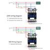 220V CJX2-3210 Electrical Contactor for Controlling Switching Within an Circuit, with Plastic Housing and Clear Model Identification, 1 Pc