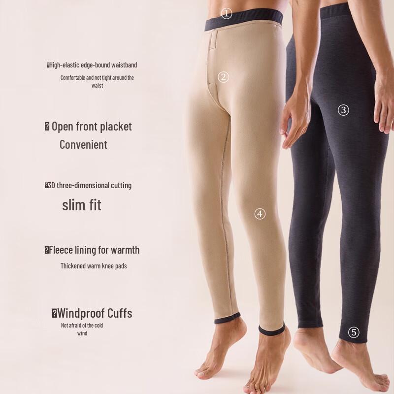 Men's Lamb Wool Lined Thermal Winter Pants
