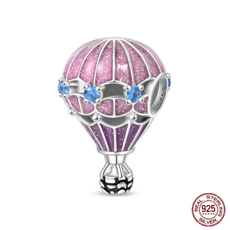 Copper Air Balloon Car Travel Charms Beads Fit Original Bracelet Camera Eiffel Tower Charms Diy Jewelry