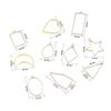 30 PCS/set of Handmade DIY Jewelry Accessories UV Crystal Silicone Mold Making Jewelry Pendants Geometric Hollow Frame Pendants