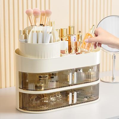 Cream-style Cosmetics Storage Box Skin Care Product Lipstick Shelf In Bedroom and Bathroom High-end Desktop Dressing Table