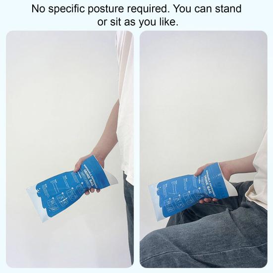 Car Emergency Urinal Bag Disposable Portable Urine Catcher for Men Women 800ml Capacity Leak-Proof Travel Urinal for Long Drives Road Trips