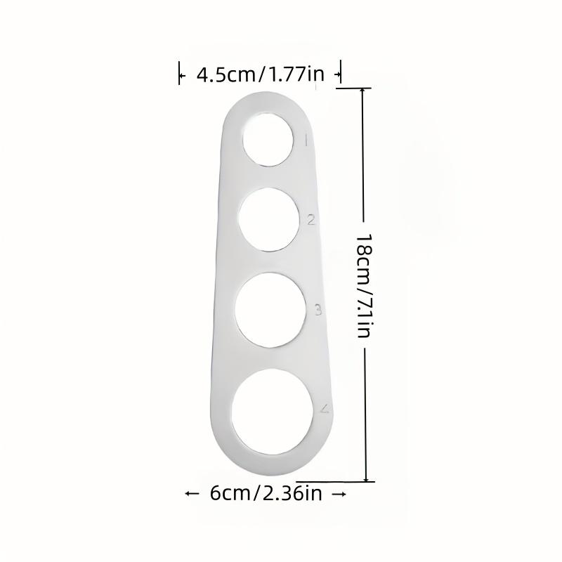 Pasta Measuring Tool 4-Hole Stainless Steel Pasta Measuring Ruler Pasta Measuring Ruler Stainless Steel Pasta Measuring Tool