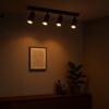 Lampa Sufitowa Nowoczesna Czarna Listwa Ruchome Reflektorki Złote Elementy 4Xgu10 10W Mica Milagro