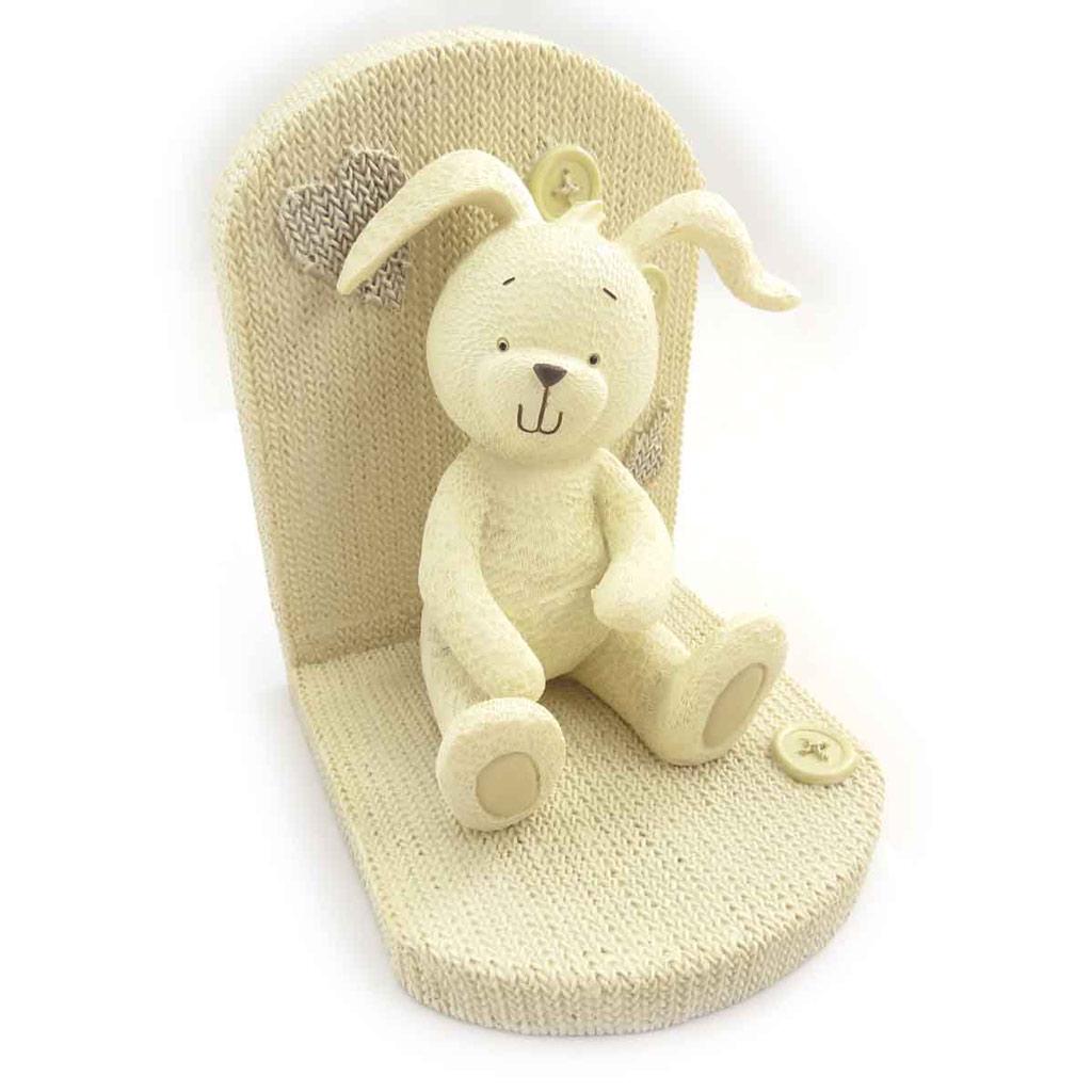 Les Trésors De Lily [J8385] - Paire de serre-livres 'Ours et Lapin' taupe beige