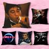S-Scarface Tony M-Montana Pillow Cases for Bedroom Living Room Sofa Home Decor Polyester Cushion Cover with Zipper