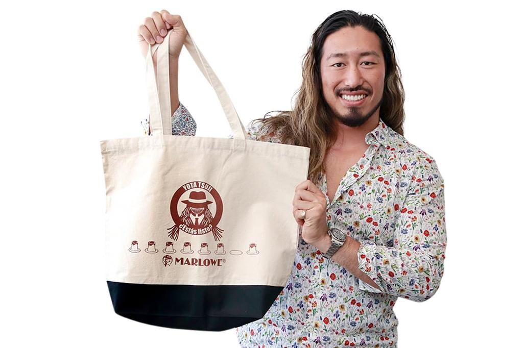 New Japan Pro-Wrestling Yota Tsuji x Marlow Collaboration Large Tote Bag Fresh Cream 6652063093
