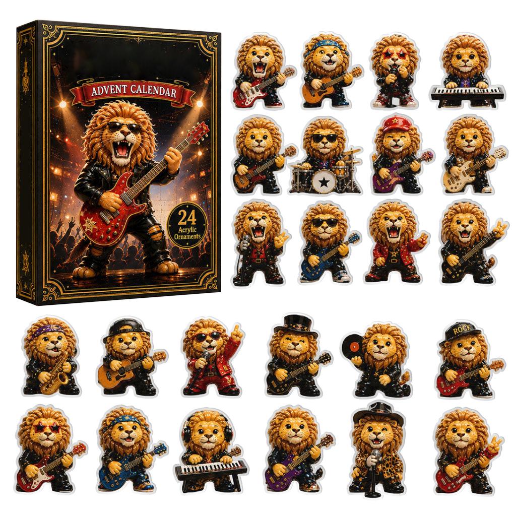 Music Theme 2D Flat Countdown Decorative Hanging Ornament Set