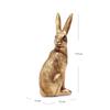PURE HOME + LIVING Gold Metal Finish Polyresin Rabbit Figurine