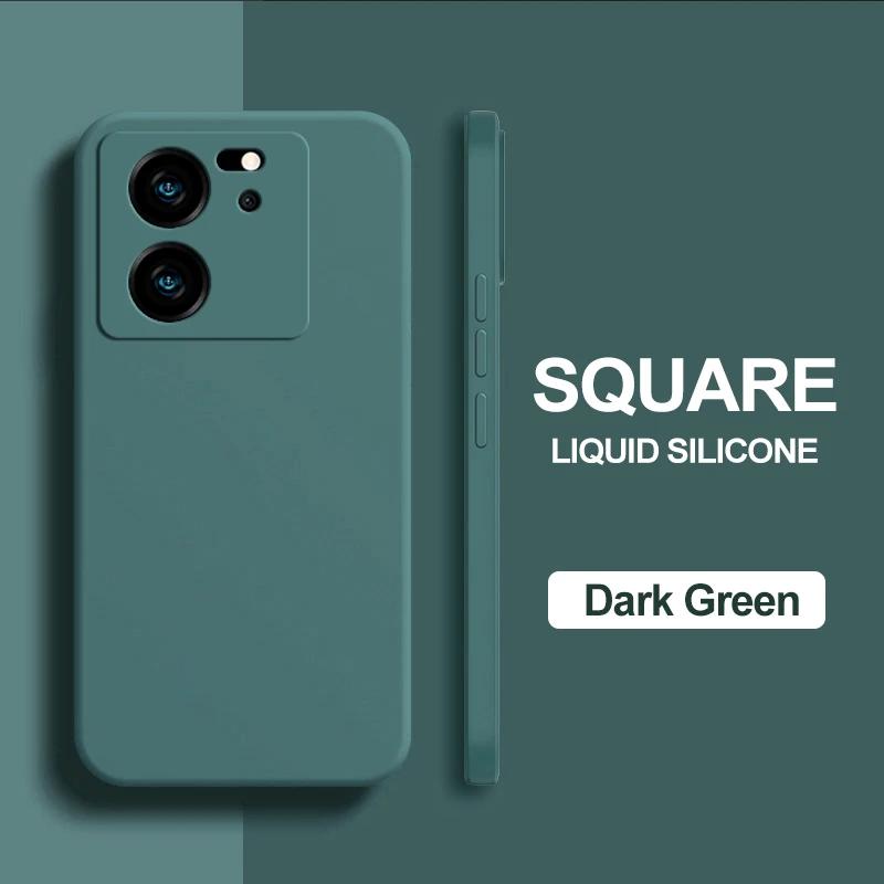 

Для Xiaomi 13T Pro Чехол Жидкий Силиконовый Защитный Мягкий Чехол Для Xiaomi Mi 13t 13 T Mi13T Pro Ударопрочный Чехол For Xiaomi 13T Pro темно-зеленого