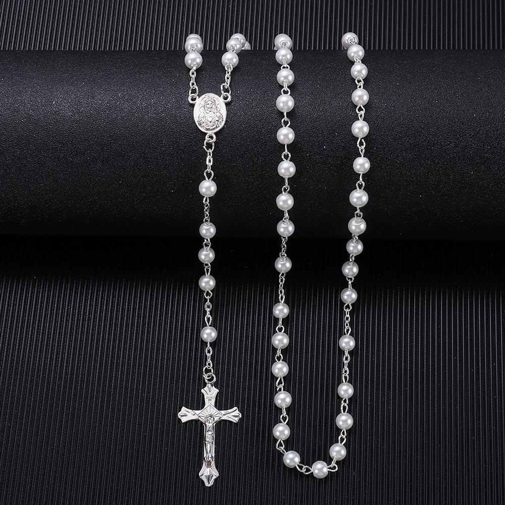 6mm Solid Colored Rosary Beads Catholic Necklace Rosary Beads Women Necklace for Teenage Girl