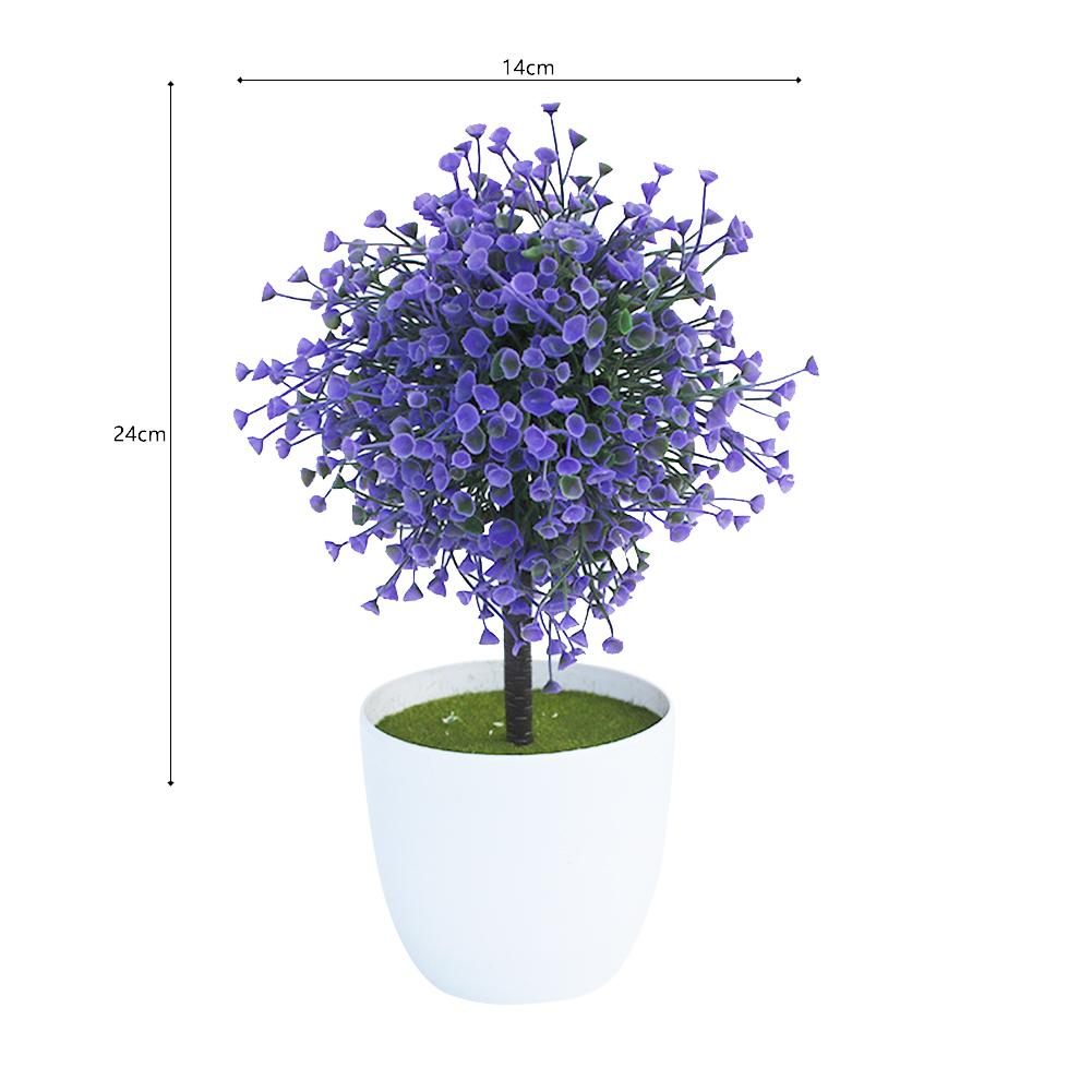 Colorful Simulation Bonsai Ornaments Light-weight Realistic Artifical Fake Plant Flower Potted For Indoor Outdoor Decoration