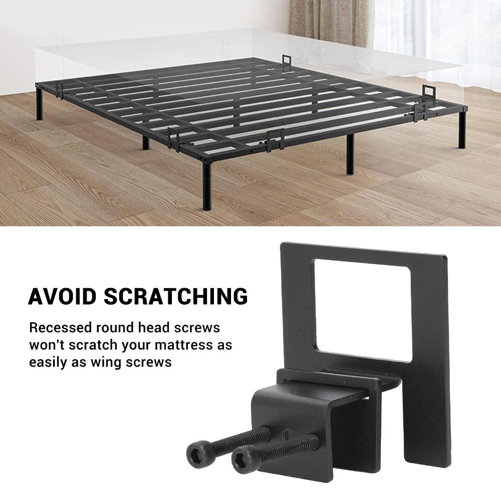 1 Set Steel Anti Slip Mattress Gasket Black Mattress Baffle Mattress Holder For Daily Use